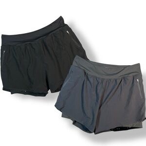 BIKEWA 2PC Cycling Mountain Bike Shorts 4D Padded Black & Gray Women’s 2X XXL